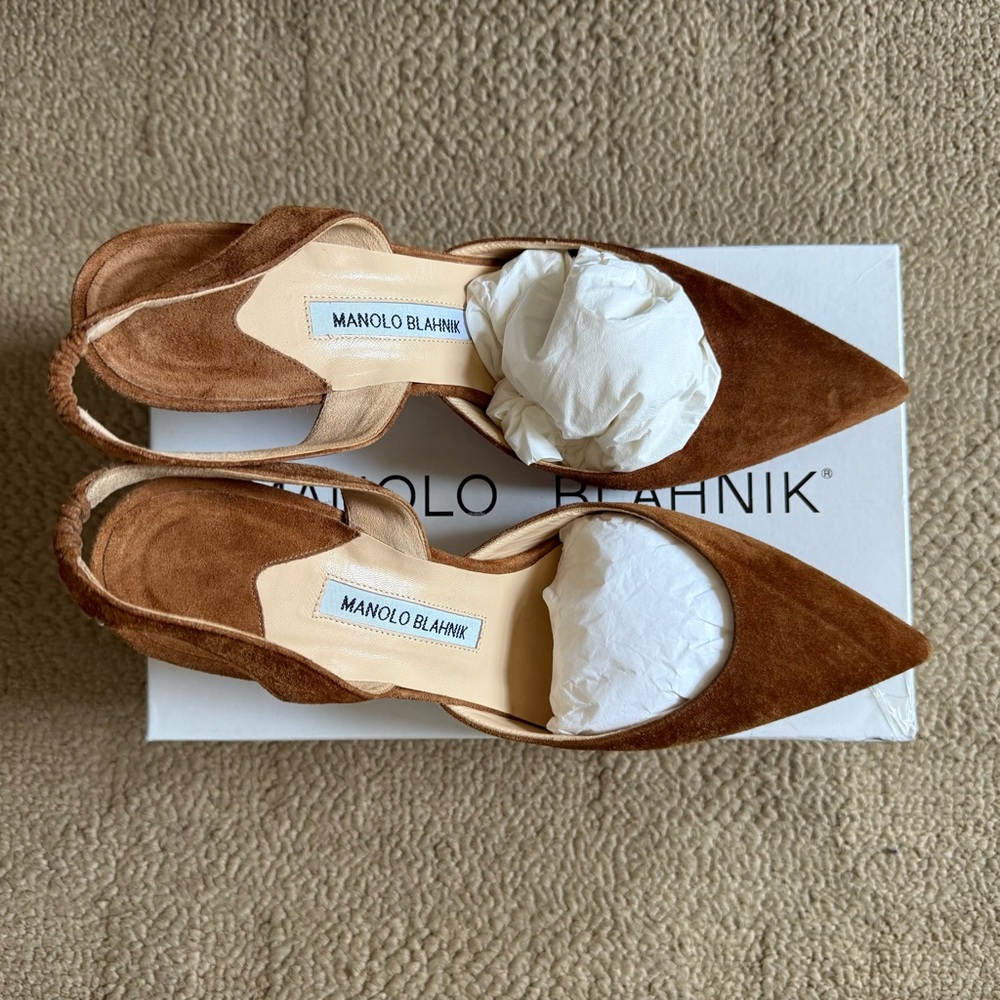 Manolo Blahnik brown Suede Heels SOLD!!